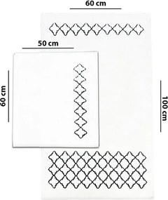 Kremowe dywaniki łazienkowe zestaw 2 szt. 60x100 cm Luxury – Foutastic