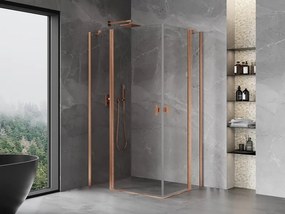Mexen Mist Duo kabina prysznicowa uchylna 95 x 90 cm, transparent, miedź szczotkowana - 8A4-095-090-65-00
