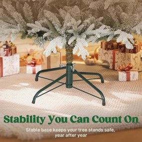 HOMCOM Sztuczna choinka 180 cm z efektem śniegu, 1976 końcówek do wnętrz | Aosom PL