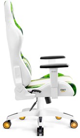 Fotel gamingowy Diablo X-One 2.0 Normal Size, Craft Edition, biało-zielony