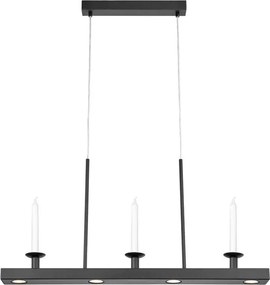 Czarna metalowa lampa wisząca LED ze ściemniaczem Dining – Markslöjd