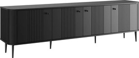 Szafka RTV Vesper 4D 187 cm - czarny / czarne nogi