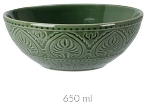 Ceramiczna miseczka ze żłobionym wzorem, 650 ml