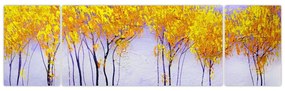 Obraz żółtych drzew (170x50 cm)