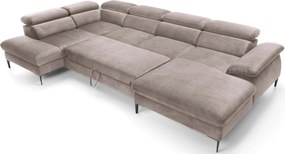 Ciemnobeżowy narożnik U z pojemnikiem N9-N12