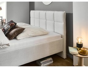 Beżowe łóżko dwuosobowe ze schowkiem ze stelażem 180x200 cm Paulo – Meise Möbel
