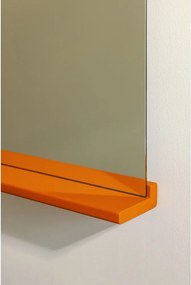 Lustro z półką z drewnianą ramą ścienne 50x75 cm Lun – noo.ma