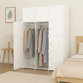 Składana szafa modułowa 147x111x47 cm – lekka, wodoodporna, idealna do małych pomieszczeń