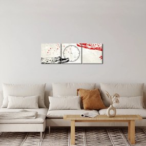 Obraz - Krokodyle (z zegarem) (90x30 cm)