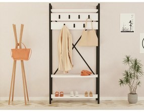 Wieszak z półką na buty Alfa White and Grey