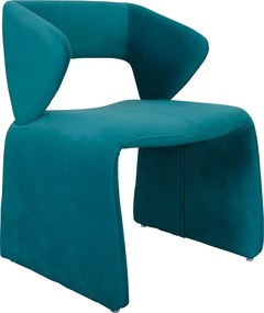 Designerskie krzesło fotelowe z tkaniny aksamitnej Nua N2