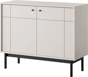 Dwudrzwiowa komoda Japandi K104, w kolorze kaszmirowym