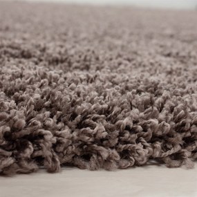 Dywan shaggy Dream jasny brąz 80 cm x 80 cmkoło