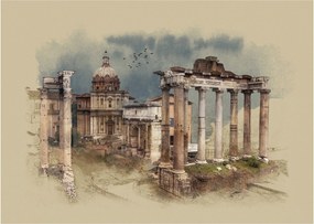 Obraz na szkle - Forum Romanum, Rzym, Włochy (70x50 cm)