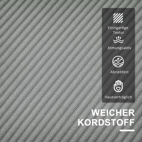 HOMCOM Dwuosobowa sofa z miejscem do przechowywania i solidnymi drewnianymi nogami, do salonu, sypialni, 117 x 63 x 79 cm, Jasnoszary