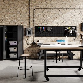 Tablica narzędziowa PAULA, 1200 x 600 x 10 mm, All Black: czarna