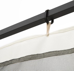 Moskitiera Outsunny do Pawilonu 3x3 z 4 Bocznymi Panelemi, Siatka Przeciwko Owadom z Zamkami i Haczykami, Siatka Nylonowa, Czarna