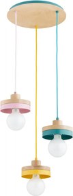 Żyrandol na lince LARSO 3xE27/15W/230V wielobarwny