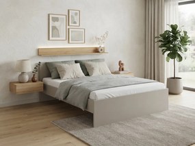 Łóżko ELISA 180 x 200 cm, kaszmirowy beżowy Stelaż: Bez stelaża, Materac: Bez materaca