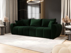 Ciemnozielona rozkładana welurowa sofa M7-L08