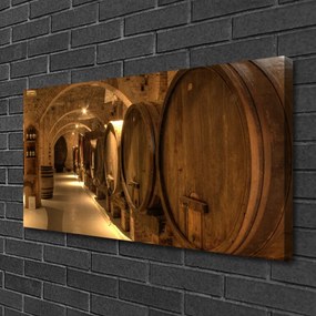 Obraz na płótnie Drewniane Beczki w Starym Stylu