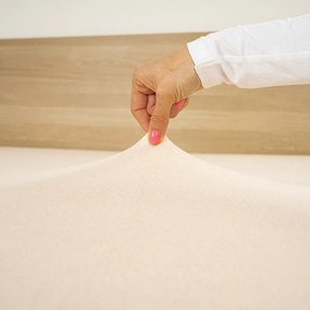 4Home prześcieradło frotte beżowy, 140 x 200 cm