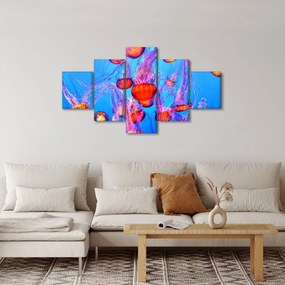Obraz meduz w morzu (125x70 cm)