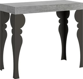 Konsola rozkładana 90x40/300 cm Paxon Cementu rama w kolorze Antracytu