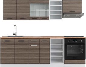 Zabudowa kuchenna szlachetny szary/biały 240x60x81.6 r-line