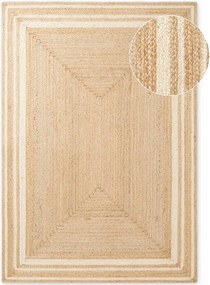 Kremowo-naturalny ręcznie tkany dwustronny dywan z juty 120x170 cm Jutta – Hanse Home