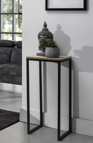 Stolik pomocniczy z drewnianym blatem Grace 35