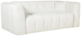 Kanapa 4-osobowa rozkładana typu express z beżowej bukli - Miejsce do spania 160 cm - Materac 13 cm - DILOME