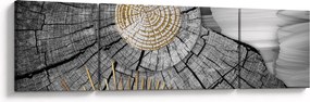 Obraz - Pień drzewa w kolażu (170x50 cm)