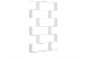 Wysoki regał TOMINI - 6 wnęk - Kolor: biały.