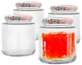 Altom Słoiki do zaprawiania z pokrywką i etykietą  240 ml, 4 szt., 240 ml