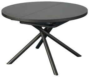 Rozkładany stół jadalniany dla 4-6 osób z ceramiki, MDF i metalu - Efekt brązowo-szarego marmuru - FEROLA