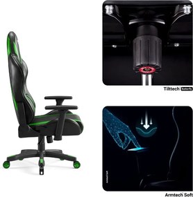 Fotel dla graczy Diablo X-Horn 2.0 Normal Size czarno-zielony