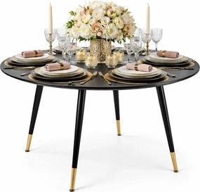 Czarny okrągły stół do salonu G7-W33