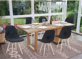 Krzesło do jadalni MCW-A60 I (zestaw 6 sztuk),  tkanina/tekstylia ciemnoszary