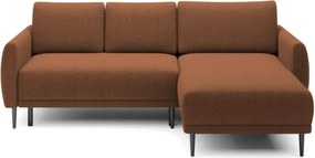 Narożnik BONO z funkcją spania Drewniane nóżki Eleganckie podłokietniki Głębokie siedzisko Prawa strona Barrel 54