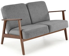 Sofa MILANO 2S szara/orzech dwuosobowa HALMAR