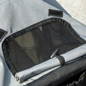 PawHut Wózek dla Małych Psów i Kotów, z Koszem, Systemem Jednoklikowym, Szary