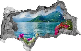 naklejka fototapeta  na ścianę Kwiaty nad jeziorem