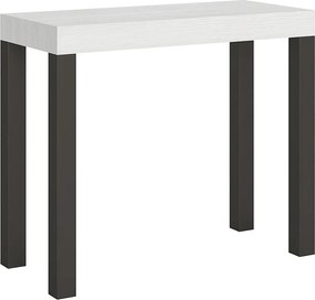Konsola rozkładana 90x40/300 cm Everyday Frassino biała rama w kolorze Antracytu