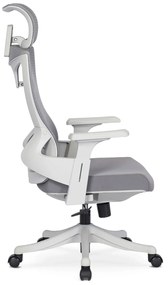 Fotel Biurowy Ergonomiczny Obrotowy CARET 2 Wentylowany Szary Nowoczesny