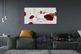 Duży obraz na płótnie Romantyczna Kolacja z Różami