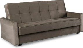 Sofa z Funkcją Spania ALUNA Rozkładana Wersalka Dwuosobowa Beżowa Nowoczesna do Salonu