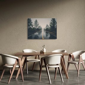 Obraz na szkle drogi w deszczu (70x50 cm)