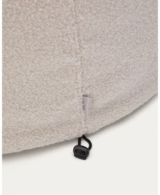 Kremowy puf z materiału bouclé Kaeli – Kave Home