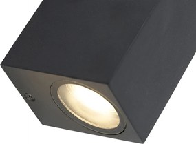 Inteligentny nowoczesny kinkiet czarny IP44 z 2 Wifi GU10 - Baleno